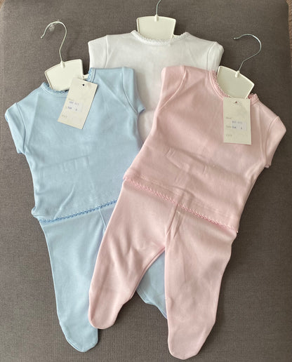 Plain Cotton 2 Piece Set