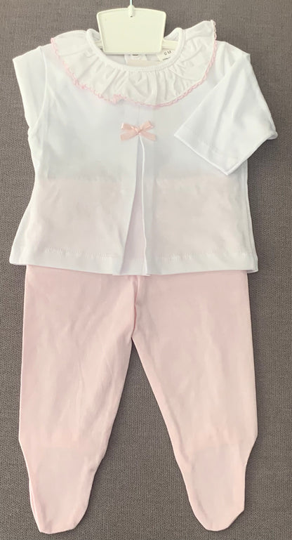 Cotton 2 Piece Set with Bow Detail - MOD5