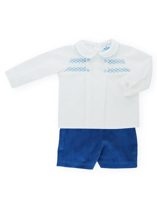 Boys Smocked Shirt and Short Set - 022LA-630