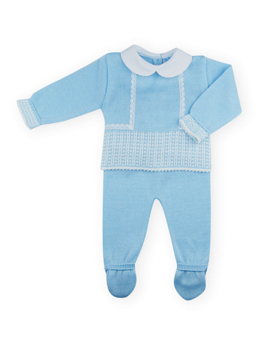 Blue 2 Piece Trouser Set - 22MC - 181