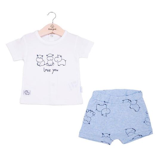 Hippo Love You Short Set - BYB12075