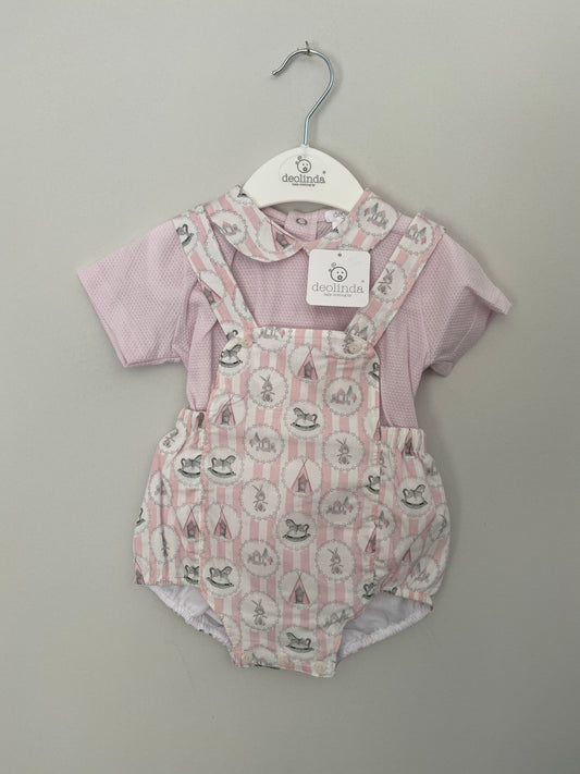 Pink Dungaree Set - DBV22630