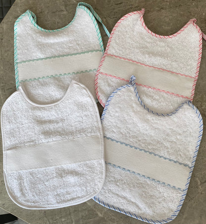 Round and Square Personalised Baby Bibs