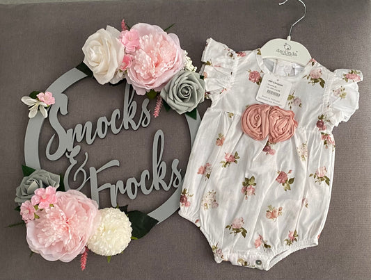 Girls Floral Romper - DBV22225