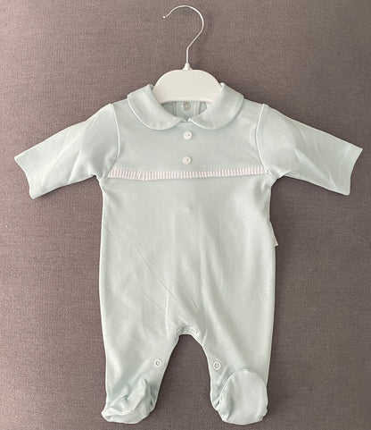 Babygrow with Button and Ribbon Detail - SG107