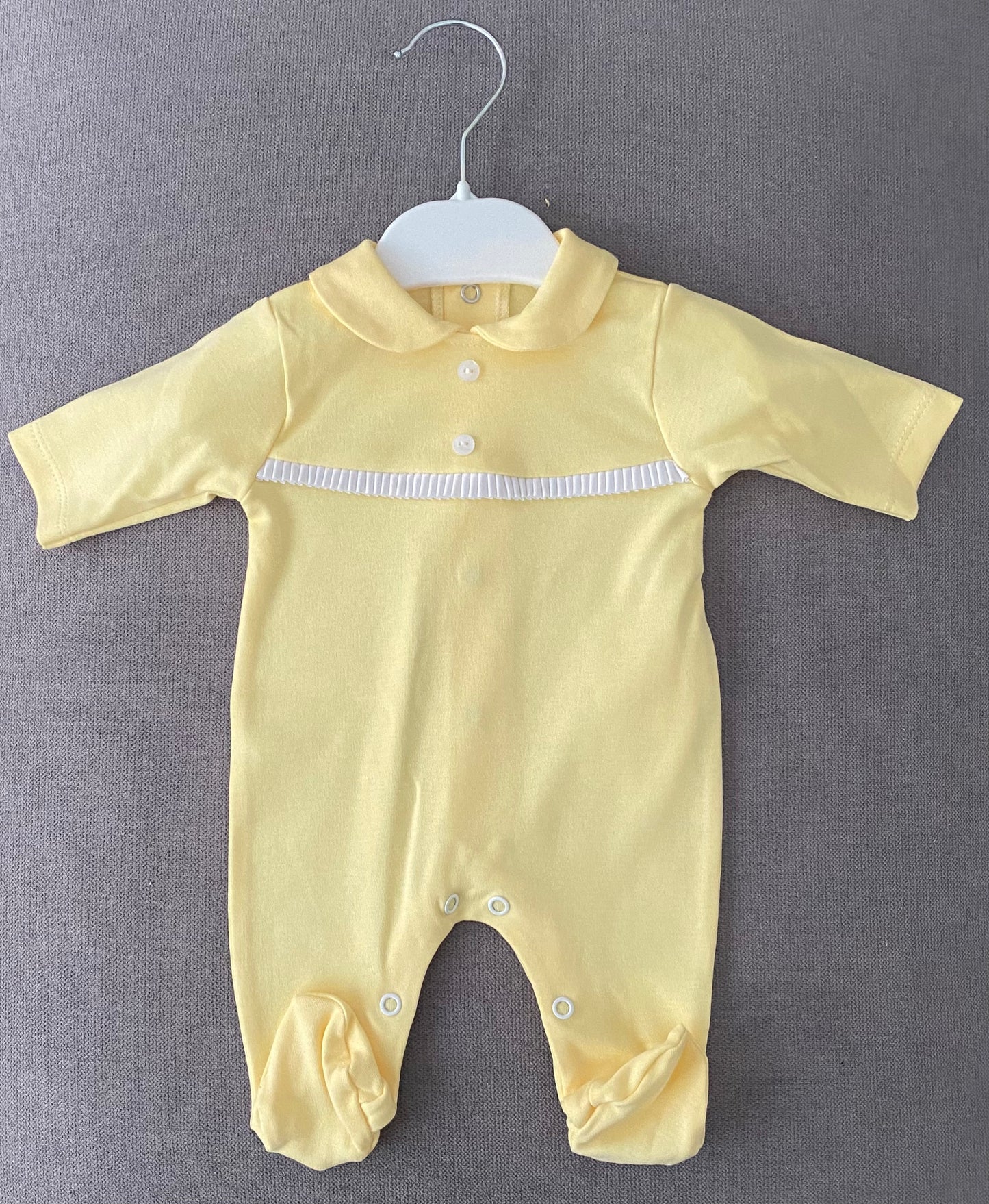 Babygrow with Button and Ribbon Detail - SG107