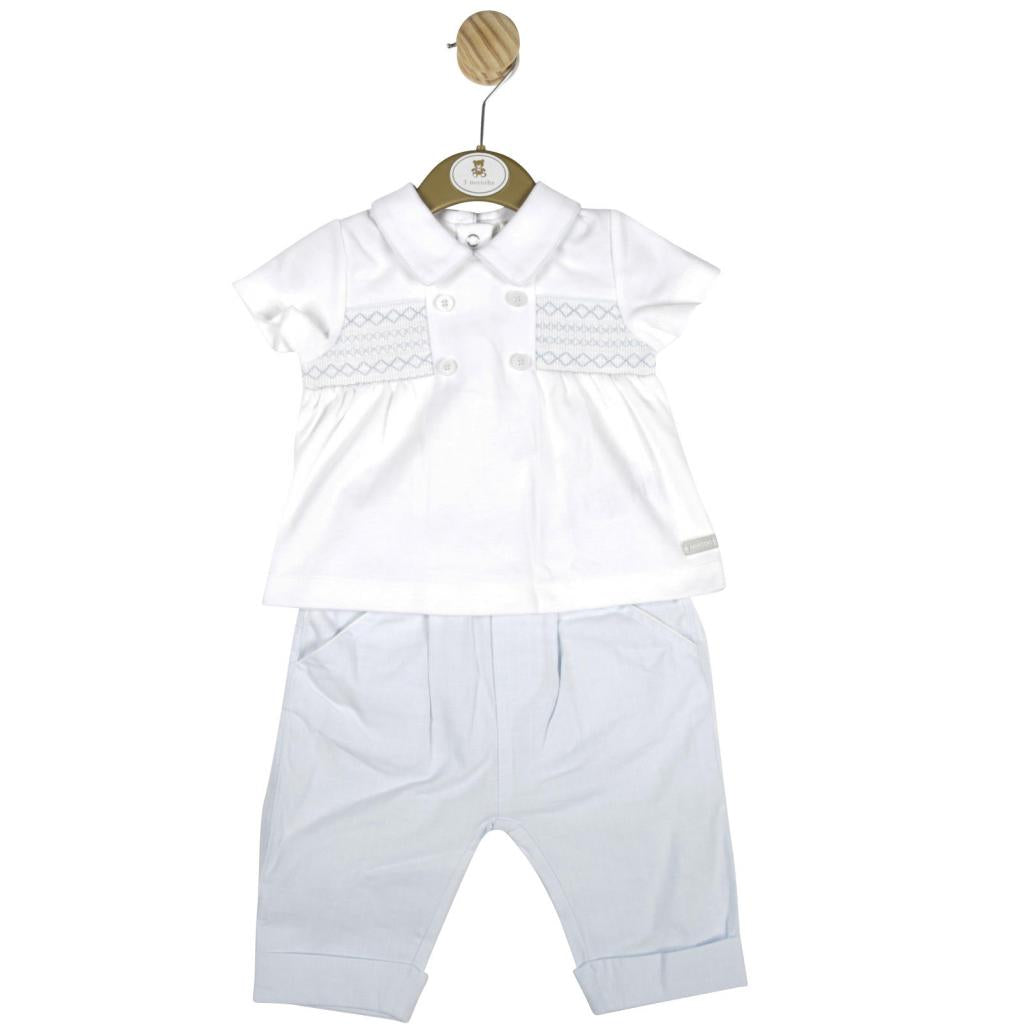 Boys 2 Piece Smocked Trouser Set - MB4906